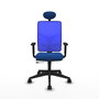 PIQUERAS Y CRESPO Silla de oficina Motilla Azul con mecanismo Sincro/Traslack