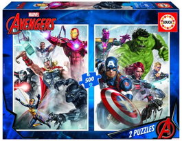 EDUCA BORRAS Marvel Mania Puzzle 2x500 piezas