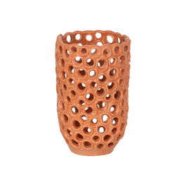 Jarrón Naranja Cerámica Decoración 20 X 20 X 32 cm