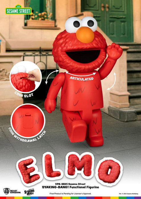 Sesame Street Syaking Bang Hucha de vinilo Elmo 47 cm