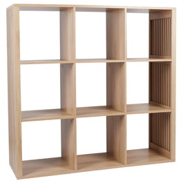 Home Deco Factory Estantería Klaus con 9 Compartimentos Natural Madera Aglomerado MDF 102x32x99 cm