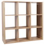 Home Deco Factory Estantería Klaus con 9 Compartimentos Natural Madera Aglomerado MDF 102x32x99 cm