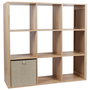 Home Deco Factory Estantería Klaus con 9 Compartimentos Natural Madera Aglomerado MDF 102x32x99 cm