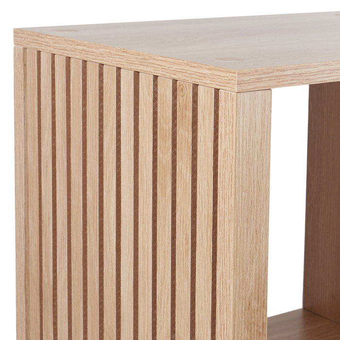 Home Deco Factory Estantería Klaus con 9 Compartimentos Natural Madera Aglomerado MDF 102x32x99 cm
