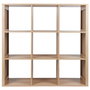 Home Deco Factory Estantería Klaus con 9 Compartimentos Natural Madera Aglomerado MDF 102x32x99 cm