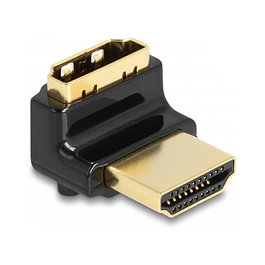 DeLOCK Adaptador HDMI Macho a Hembra 90° Acodado Hacia Arriba 8K 60 Hz Metal