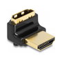DeLOCK Adaptador HDMI Macho a Hembra 90° Acodado Hacia Arriba 8K 60 Hz Metal