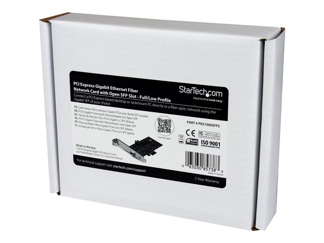 StarTech.com PEX1000SFP2 Tarjeta de Red PCI Express con 1 Puerto SFP