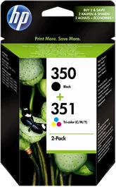 HP Cartuchos 350 y 351 Multipack Negro y Color Original Cyan Amarillo Magenta (SD412EE) ~370 Páginas