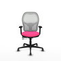PIQUERAS Y CRESPO Silla de oficina Jorquera Rosa y Blanco