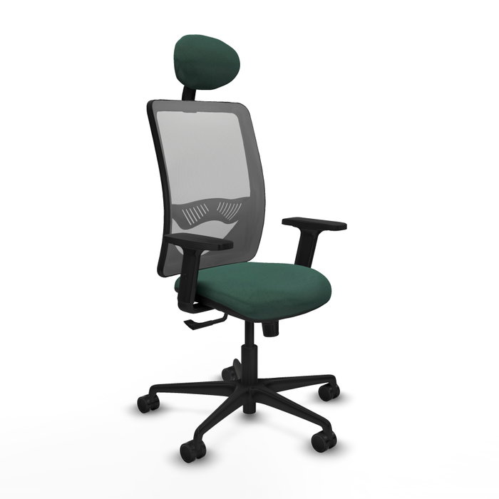 PIQUERAS Y CRESPO Silla de oficina Zulema con mecanismo Sincro, Verde botella y Gris PIQUERAS Y CRESPO Silla de oficina Zulema con mecanismo Sincro, Verde botella y Gris