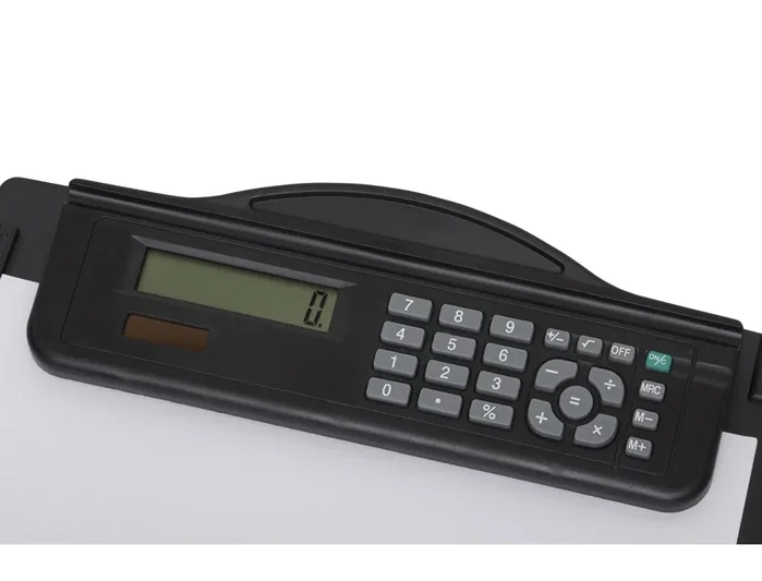 Maul Portanotas de Plástico con Calculadora Solar A4 Negro Maul Portanotas de Plástico con Calculadora Solar A4 Negro
