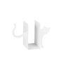 Aberto Design Sujetalibros 5, Metal, Blanco, 35 x 14 x 22 cm - Kitap Tutucu Elegante y Robusto para Organizar Libros en Estanterías y Escritorios