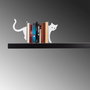 Aberto Design Sujetalibros 5, Metal, Blanco, 35 x 14 x 22 cm - Kitap Tutucu Elegante y Robusto para Organizar Libros en Estanterías y Escritorios
