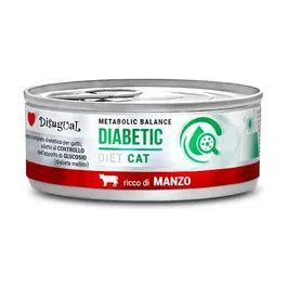 Disugual Comida Húmeda para Gatos Diabéticos Sabor Ternera en Lata 12x85 gr