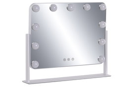 DKD Home Decor Espejo LED de Tocador Blanco con Control Táctil y 3 Colores de Luz