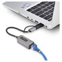 StarTech.com Adaptador de red USB-C a Ethernet C21GA-USB-ETHERNET con dongle USB-A, Gris