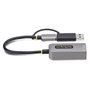 StarTech.com Adaptador de red USB-C a Ethernet C21GA-USB-ETHERNET con dongle USB-A, Gris