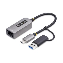 StarTech.com Adaptador USB-C a Ethernet con Dongle USB-A Gris