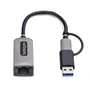 StarTech.com Adaptador de red USB-C a Ethernet C21GA-USB-ETHERNET con dongle USB-A, Gris