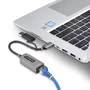 StarTech.com Adaptador de red USB-C a Ethernet C21GA-USB-ETHERNET con dongle USB-A, Gris