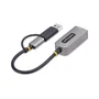 StarTech.com Adaptador de red USB-C a Ethernet C21GA-USB-ETHERNET con dongle USB-A, Gris