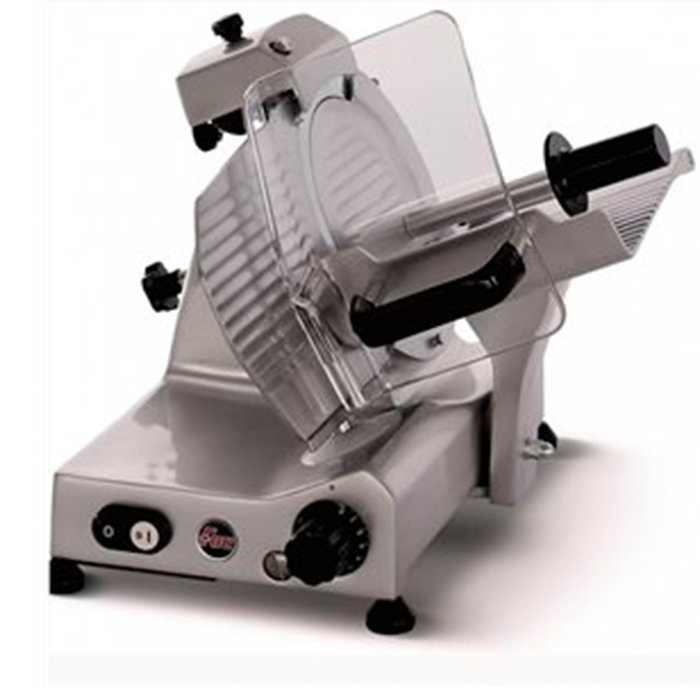 Romag Cortafiambres Compact 250 mm, 0.24 kW, aluminio anodizado, 400 x 430 x 290 mm