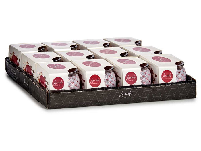 Acorde Vela Perfumada Cristal Manzana Y Canela Vidrio Y Cera 7.4 x 6.3 x 7.4 cm (Set de 12)