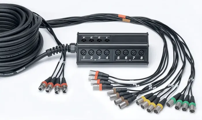 Cordial Caja De Escenario Xlr De 16 Entradas Y 4 Salidas, Cable De 30 M