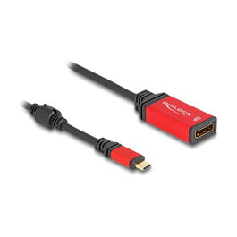 DeLOCK Adaptador USB Type-C a DisplayPort 8K 30 Hz HDR Rojo