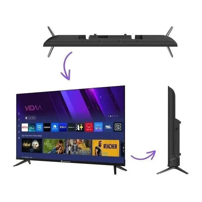 Continental Edison CELED40SVFHD25B6 Televisor LED FHD de 40" (101 cm) Smart Life, 3 HDMI, 2 USB, Negro