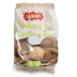 SANAVI Galletas de Espelta y Lino BIO Vegan