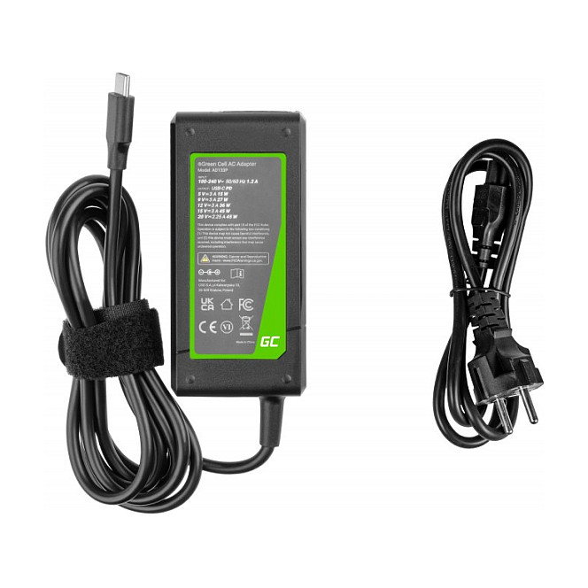 Green Cell AD133P Cargador Universal PRO USB-C 45W para Portátiles, Tabletas y Teléfonos Green Cell AD133P Cargador Universal PRO USB-C 45W para Portátiles, Tabletas y Teléfonos