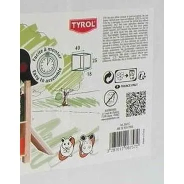 Tyrol TYR3281012067572 Accesorio para roedores - Área de juego con túnel, escondite y área para trepar, 40 x 18 x 25 cm