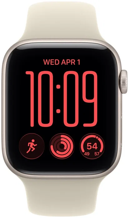 Apple Watch SE 3 GPS 44mm Starlight Aluminium Case | Sand Sport Band - S/M