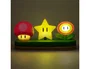 Wondee Lampara Sobremesa Super Mario Icons Light con Iluminación de Setas, Estrellas y Flores, Modo Música, 30 cm, USB/Pilas