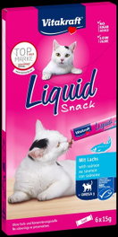 Vitakraft Snack Líquido para Gatos Sabor Salmón con Omega 3 (11x6 unidades)