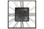 DKD Home Decor Reloj de Pared Metal y Cristal Dorado 80x80 cm
