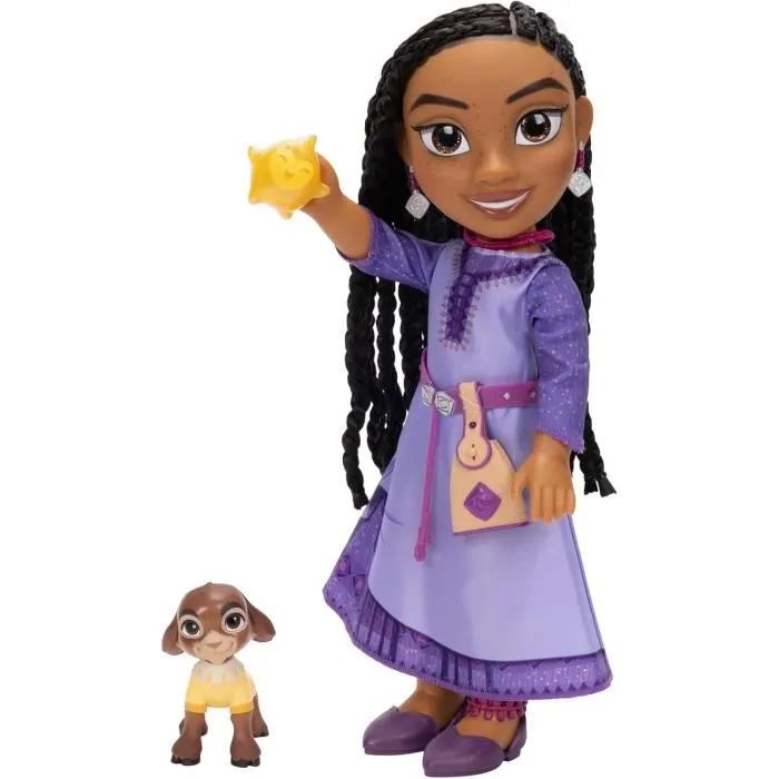 Jakks Pacific 480440 Muñeca electrónica Asha de la película Wish, 38 cm