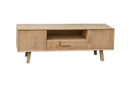 DKD Home Decor Mueble TV Abeto MDF 145x45x51,5