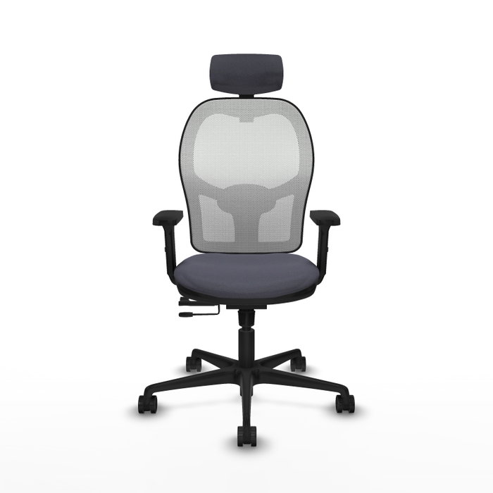 PIQUERAS Y CRESPO Silla de oficina Jorquera con mecanismo Sincro/Traslack, Gris oscuro y Blanco PIQUERAS Y CRESPO Silla de oficina Jorquera con mecanismo Sincro/Traslack, Gris oscuro y Blanco