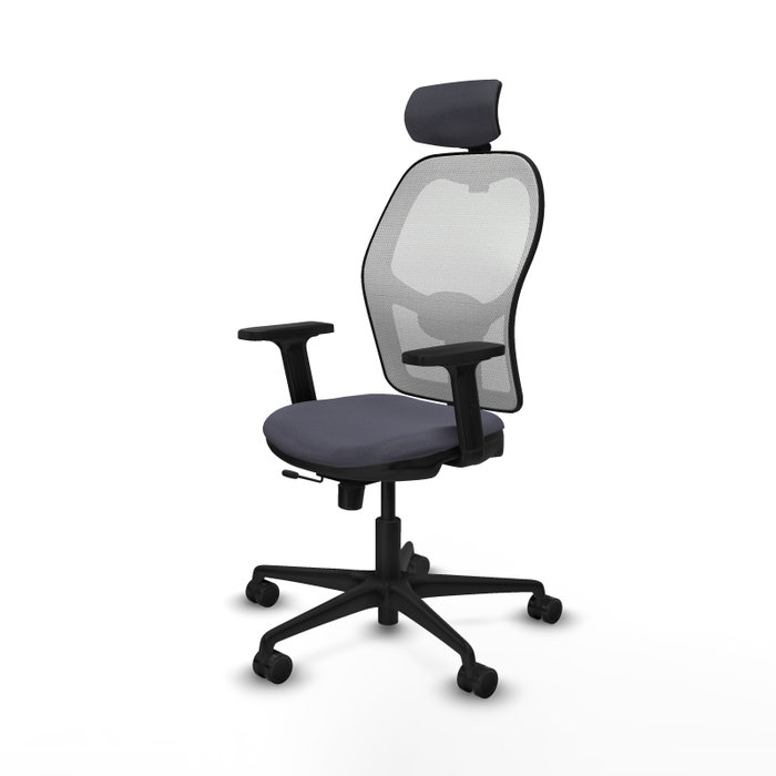 PIQUERAS Y CRESPO Silla de oficina Jorquera con mecanismo Sincro/Traslack, Gris oscuro y Blanco PIQUERAS Y CRESPO Silla de oficina Jorquera con mecanismo Sincro/Traslack, Gris oscuro y Blanco