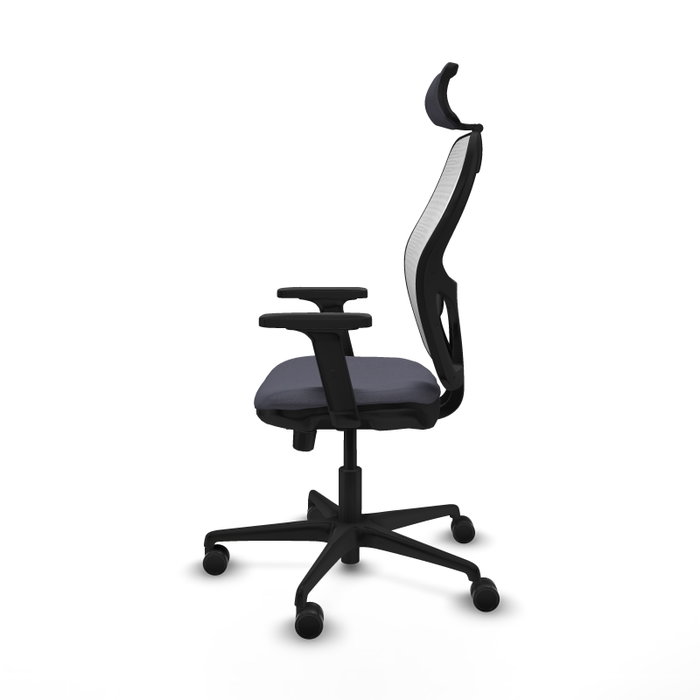 PIQUERAS Y CRESPO Silla de oficina Jorquera con mecanismo Sincro/Traslack, Gris oscuro y Blanco PIQUERAS Y CRESPO Silla de oficina Jorquera con mecanismo Sincro/Traslack, Gris oscuro y Blanco