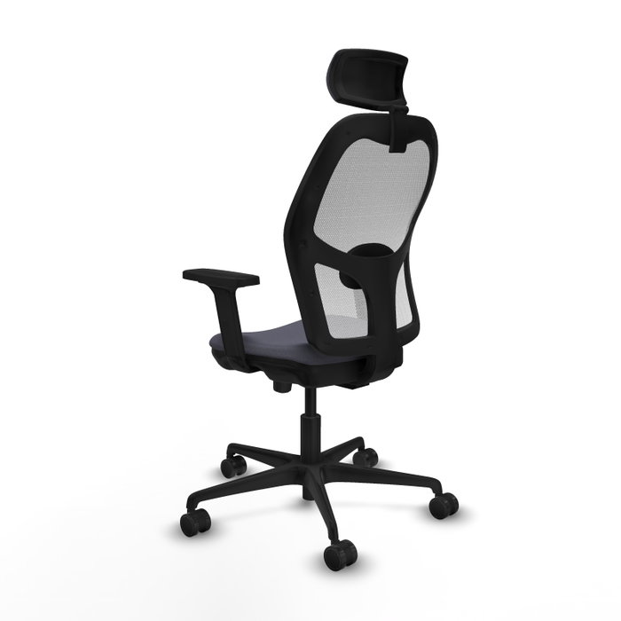 PIQUERAS Y CRESPO Silla de oficina Jorquera con mecanismo Sincro/Traslack, Gris oscuro y Blanco PIQUERAS Y CRESPO Silla de oficina Jorquera con mecanismo Sincro/Traslack, Gris oscuro y Blanco