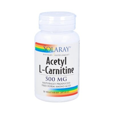 SOLARAY Acetil-L-Carnitina 500 mg, 30 cápsulas vegetales