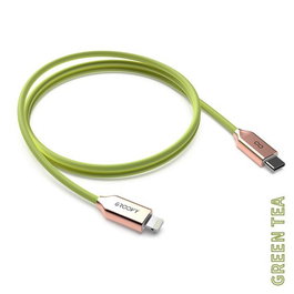 Cable Groovy Cable Usb-C - Lightning Apple Alto Rendimiento 2,0A Salvia Pantone C5487 1 M.