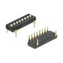 DeLOCK 66306 Interruptor DIP Tri-State 8 posiciones 2,54 mm THT vertical negro