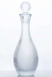 Hermia BADE56789 Botella de Vidrio Transparente, Apta para Lavavajillas y Microondas, 13 x 13 x 36 cm