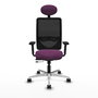 PIQUERAS Y CRESPO Silla de oficina Zulema con mecanismo Sincro/Traslack, Morado y Negro
