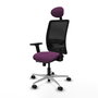 PIQUERAS Y CRESPO Silla de oficina Zulema con mecanismo Sincro/Traslack, Morado y Negro